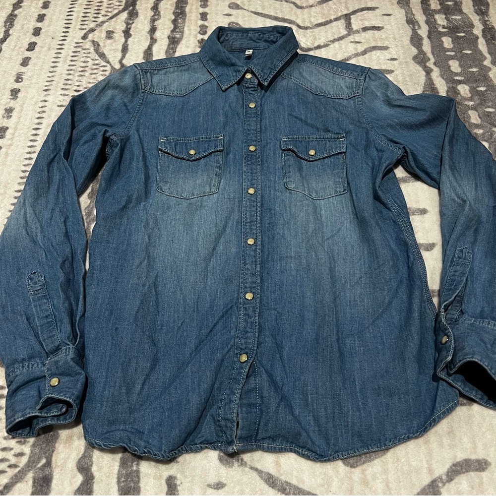 (!!) Denim Button down, Muji Size Medium